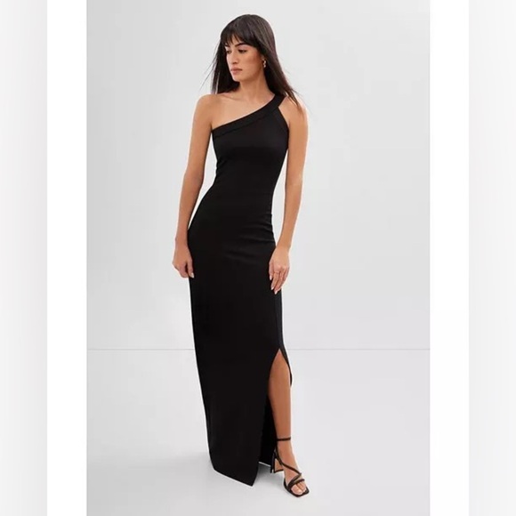 Marcella Dress Women’s Large Robin Dress Black Long Maxi One Shoulder - Picture 1 of 8